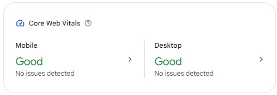 Core Web Vitals Passed